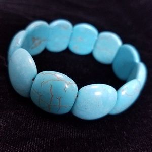 Faux Turquoise Stretch Bracelet